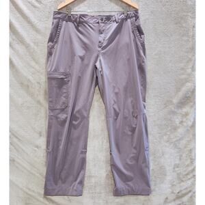 REI Co-Op Womens Gray Relaxed Fit Hiking Pants Size 16 Petite Pockets Gorpcore